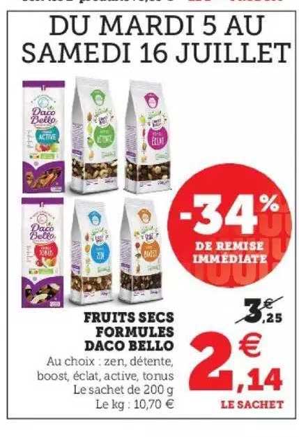 Fruits Secs Formulés Daco Bello
