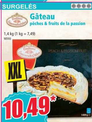 Gâteau Pêches & Fruits De La Passion