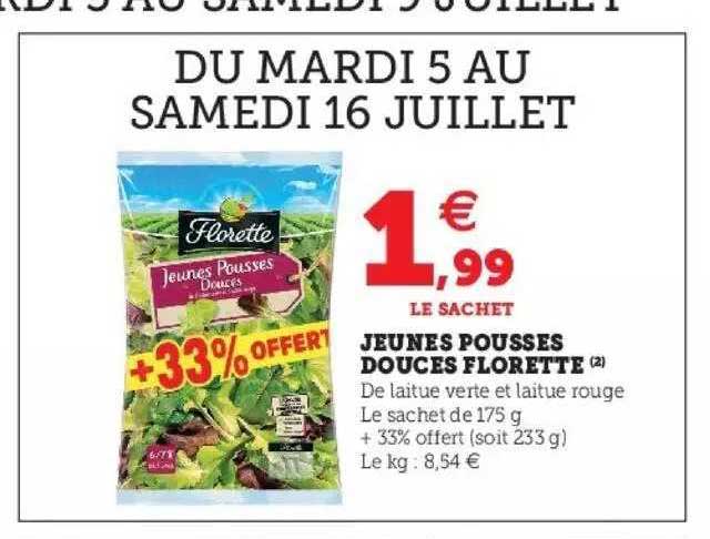 jeunes pousses douces florette