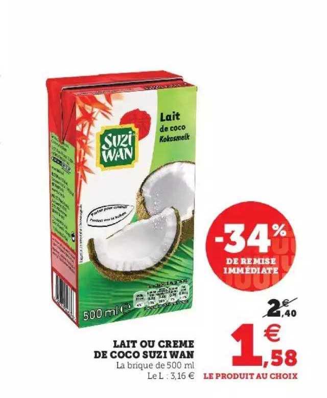 lait ou crème de coco suzi wan