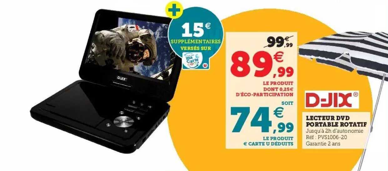 lecteur dvd portable rotatif d-jix
