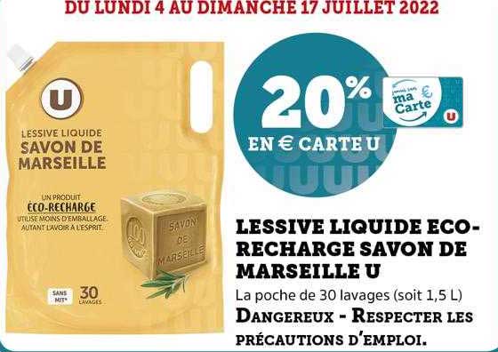 Lessive Liquide éco-recharge Savon De Marseille U