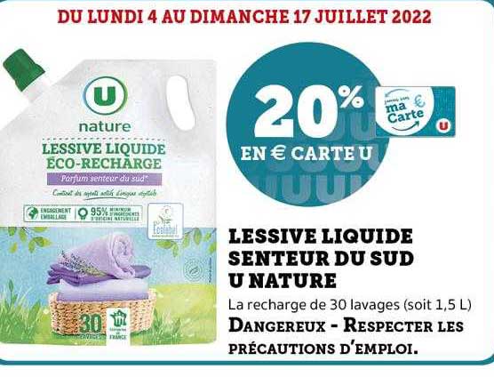 lessive liquide senteur du sud u nature