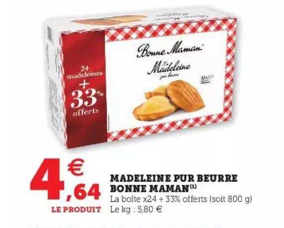 madeleine pur beurre bonne maman