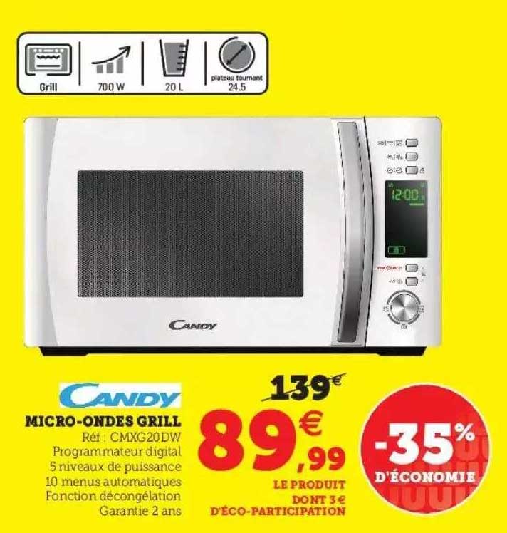 micro-ondes grill candy