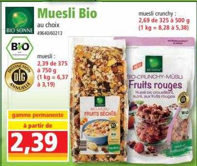muesli bio bio sonne