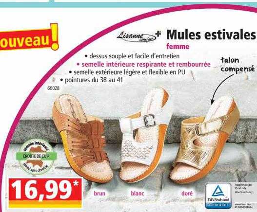Mules Estivales Femme Lisanne
