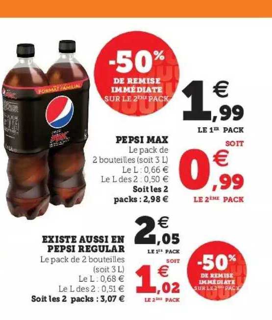 pespi max existe aussi en pepsi regular