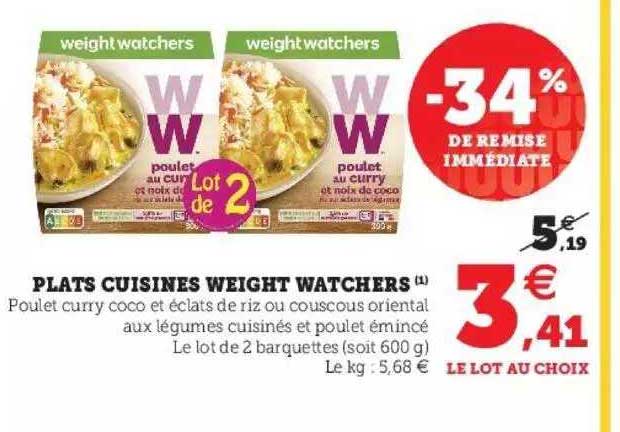 plats cuisinés weight watchers