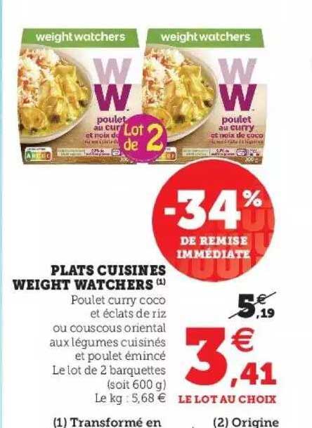 plats cuisines weight watchers