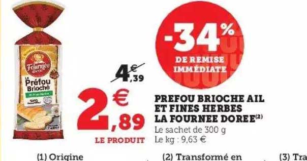 préfou brioche ail et fines herbes la fournée dorée