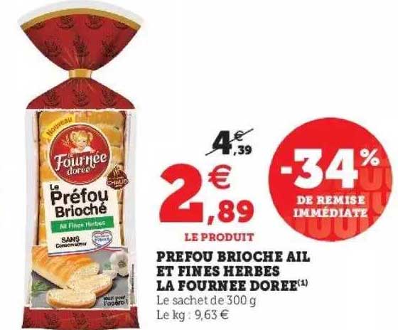 préfou brioche ail et fines herbes la fournée dorée