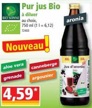 pur jus bio à diluer bio sonne