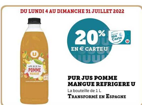 Pur Jus Pomme Mangue Réfrigéré U