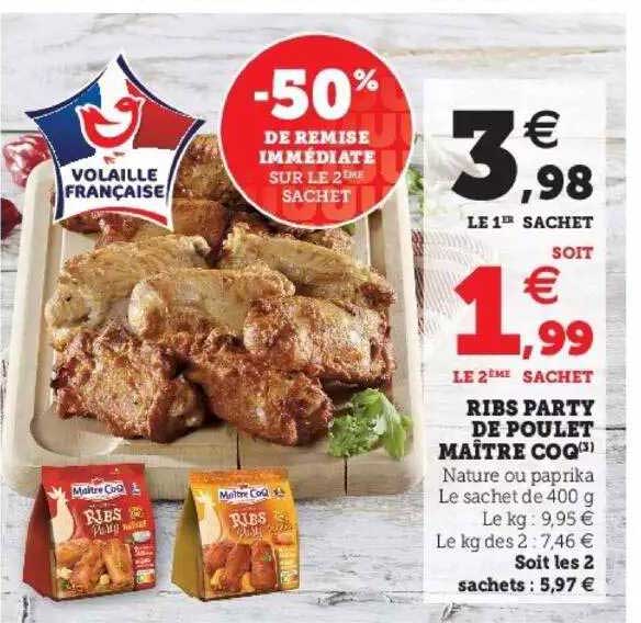 Ribs Party De Poulet Maître Coq