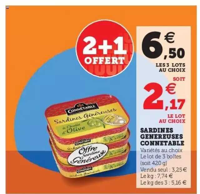 Sardines Généreuses Connetable