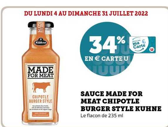 sauce made for meat chipotle burger style kühne