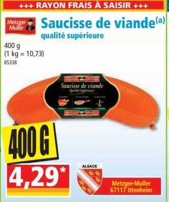 saucisse de viande qualité supérieure metzger muller