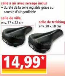 selle à air avec serrage inclus