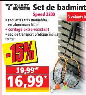 set de badmint speed 2200 talbot torro