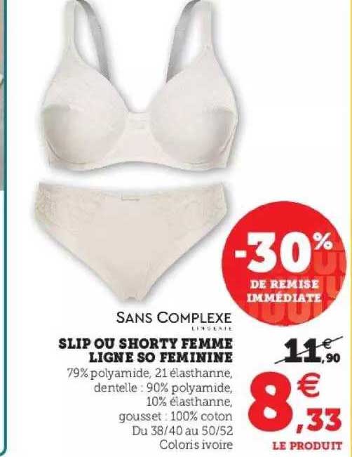 slip ou shorty femme ligne so féminine