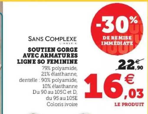 soutien gorge avec armatures ligne so féminine sans complexe