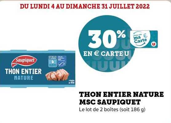 Thon Entier Nature Msc Saupiquet