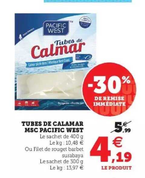 tubes de calamar msc pacific west