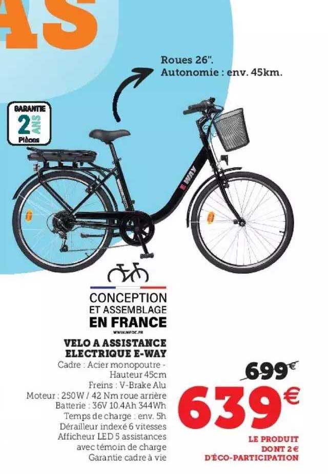 vélo à assistance électrique e-way