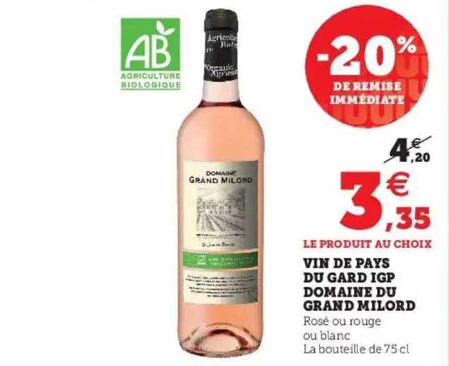 vin de pays de gard igp domaine du grand milord
