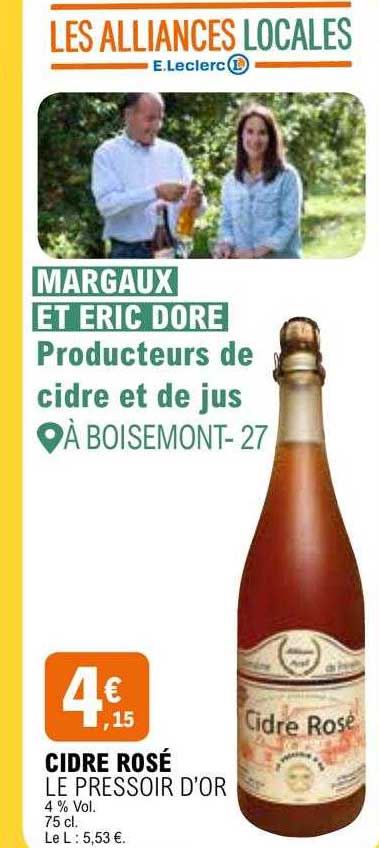 cidre rosé le pressoir d'or