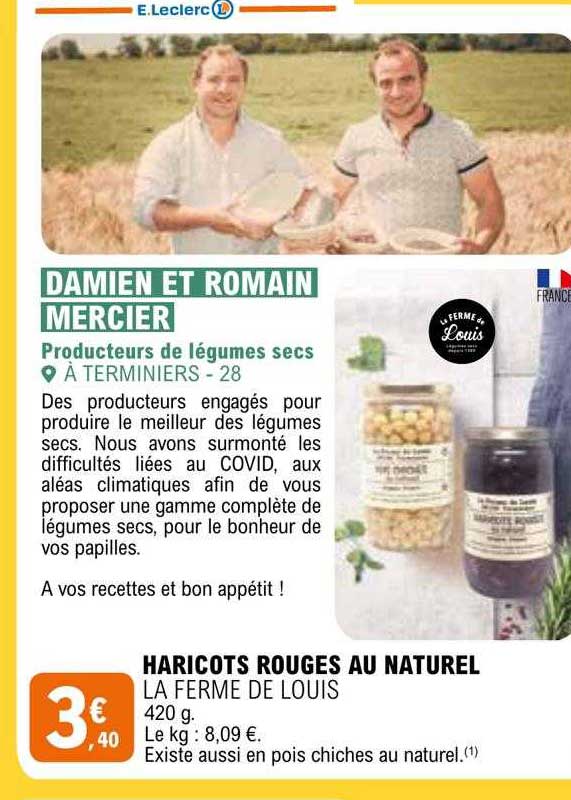 haricots rouges au naturel la ferme de louis