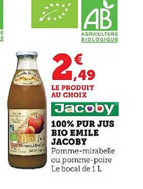 100% pur jus bio émile jacoby