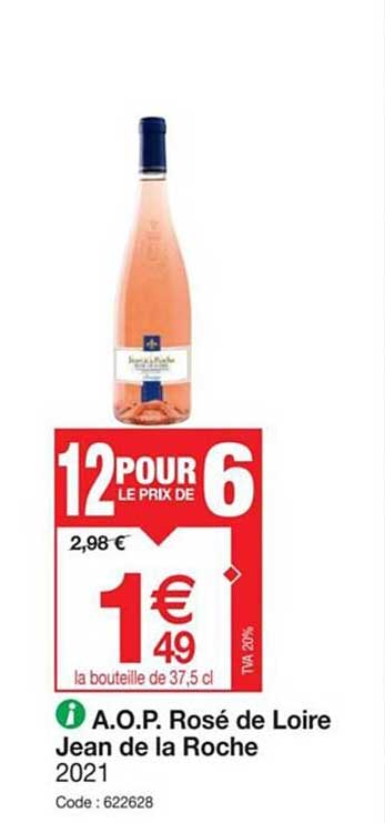 a.o.p rosé de loire jean de la roche 2021