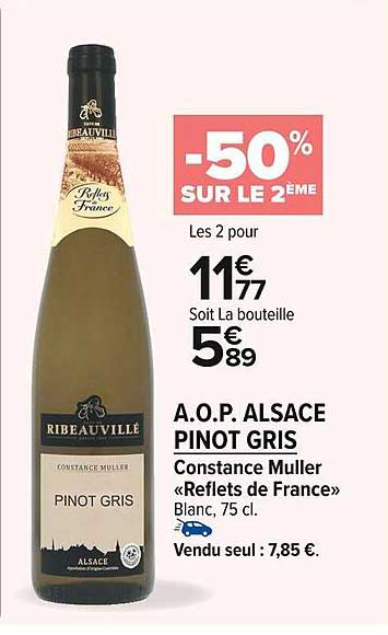 a.o.p. alsace pinot gris constance muller «reflets de france»