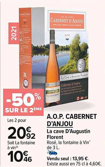 a.o.p. cabernet d'anjou la cave d'augustin florent