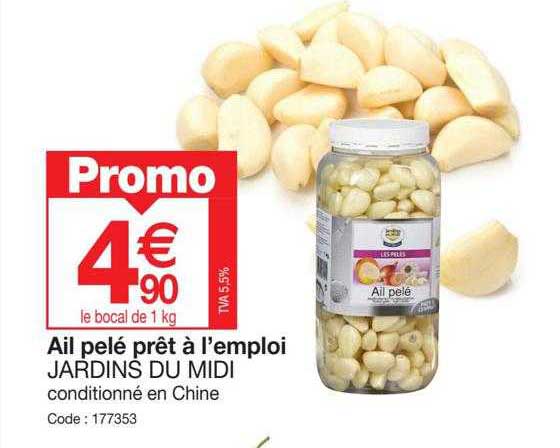 ail pelé prêt à l'emploi jardins du midi
