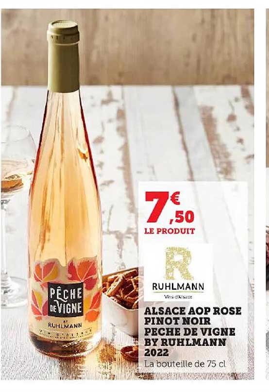 alsace aop rose pinot noir pêche de vigne by ruhlmann 2022