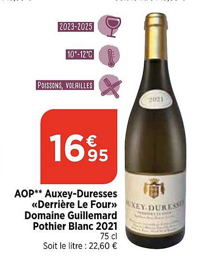 aop auxey-duresses «derrière le four» domaine guillemard pothier blanc 2021