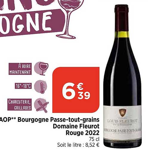 aop bourgogne passe-tout-grains domaine fleurot rouge 2022