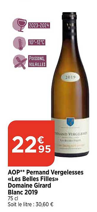 aop pernand vergelesses «les belles filles» domaine girard blanc 2019