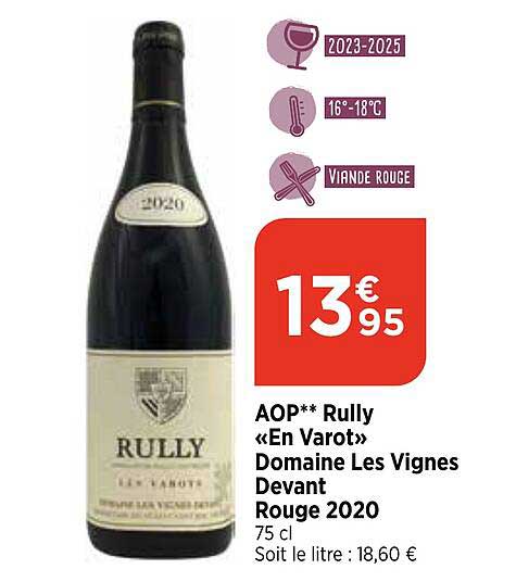 aop rully «en varot» domaine les vignes devant rouge 2020