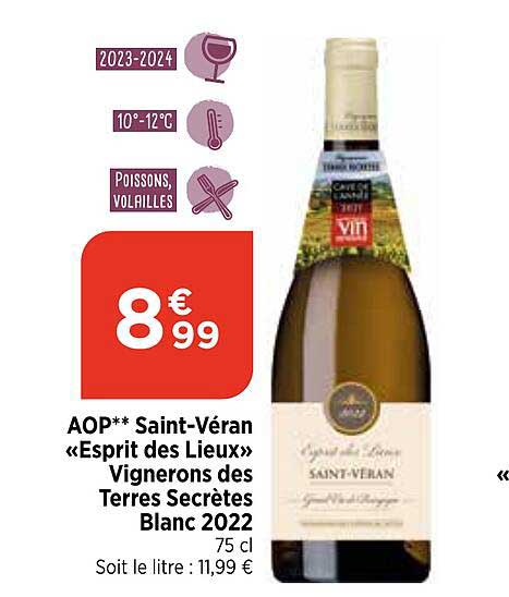 aop saint-véran «esprit des lieux» vignerons des terres secrètes blanc 2022