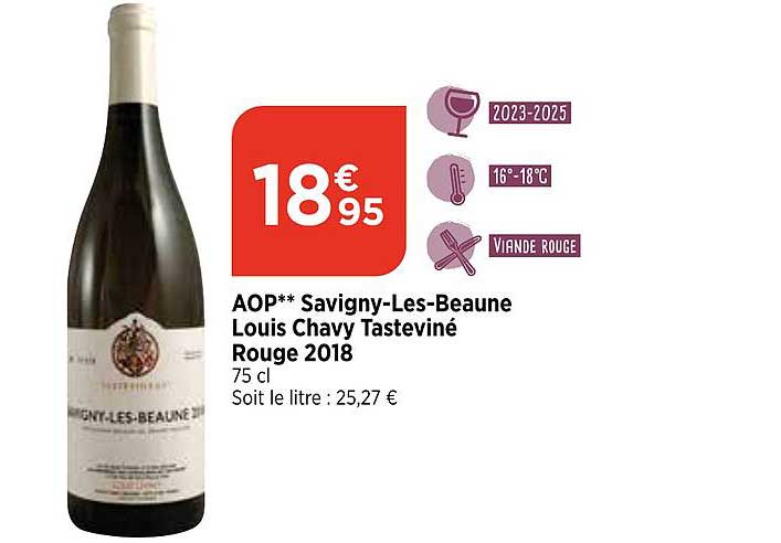 aop savigny-les-beaune louis chavy tasteviné rouge 2018