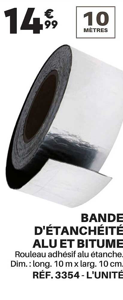 bande d'étanchéité alu et bitume