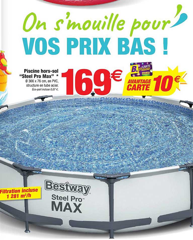 bestway piscine hors-sol "steel pro max"