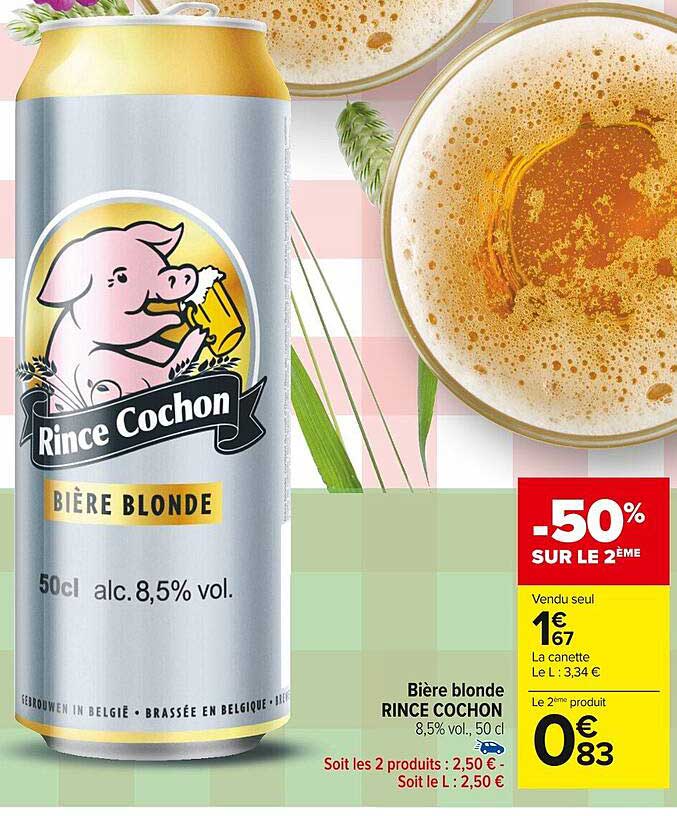 bière blonde rince cochon
