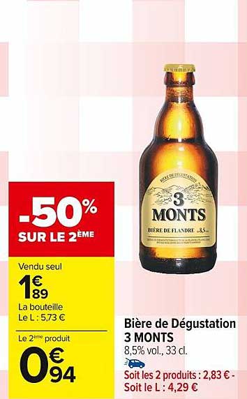 bière de dégustation 3 monts