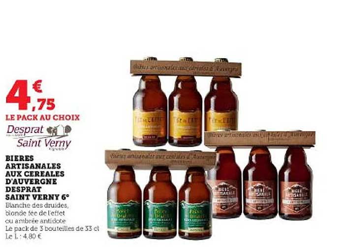 Bières Artisanales Aux Céréales D'auvergne Desprat Saint Verny 6°
