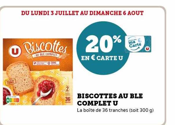 Biscottes Au Blé Complet U